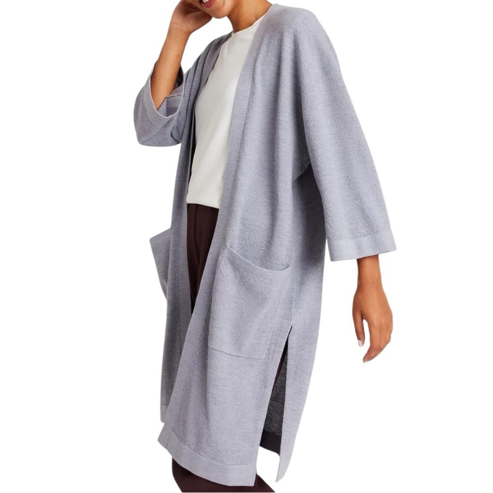 Kit and Ace In the Clouds Wrap Cardigan XS/S Grey Merino Blend - Picture 2 of 13